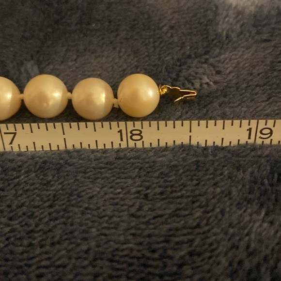 Pearl necklace with gold lock 14K beauty and elegance in 1 new w/white tag - Picture 12 of 12